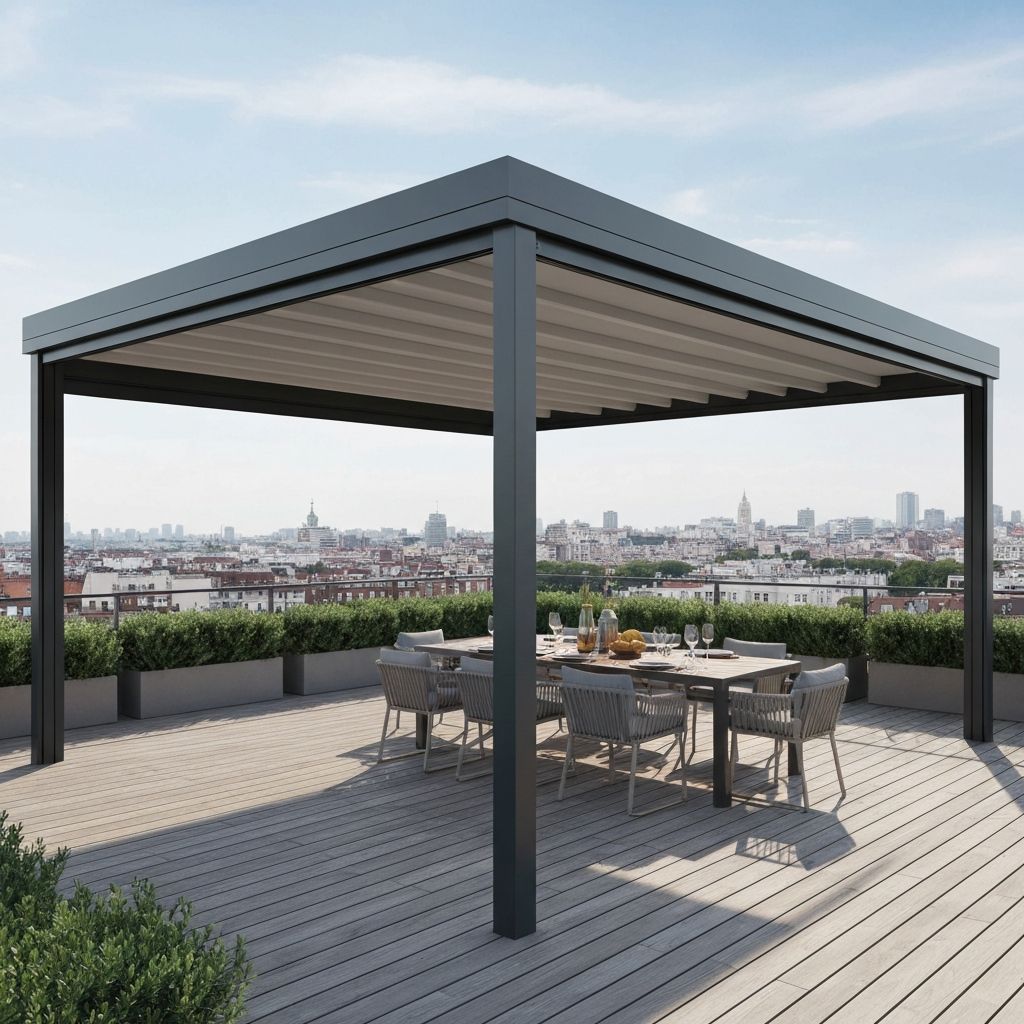 Penthouse con cubierta retráctil